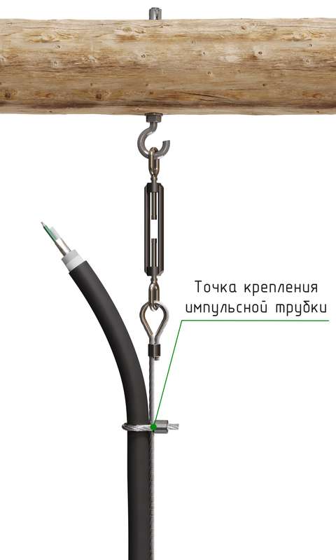 Визуализация точки крепления импульсной трубки