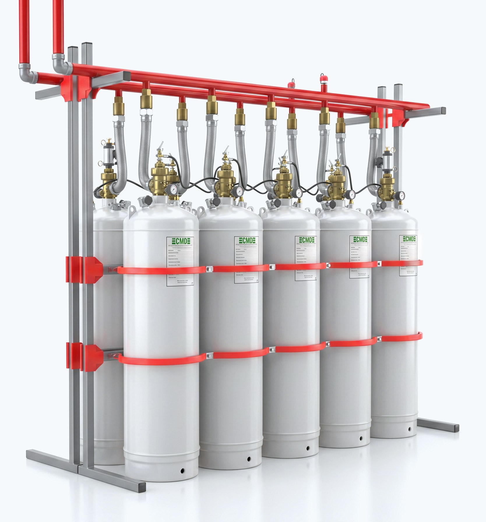 Gas fire extinguishing systems